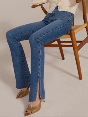 Favorite Daughter Valentina Shortie Petite High-Rise Cigarette Split-Hem Jean 25